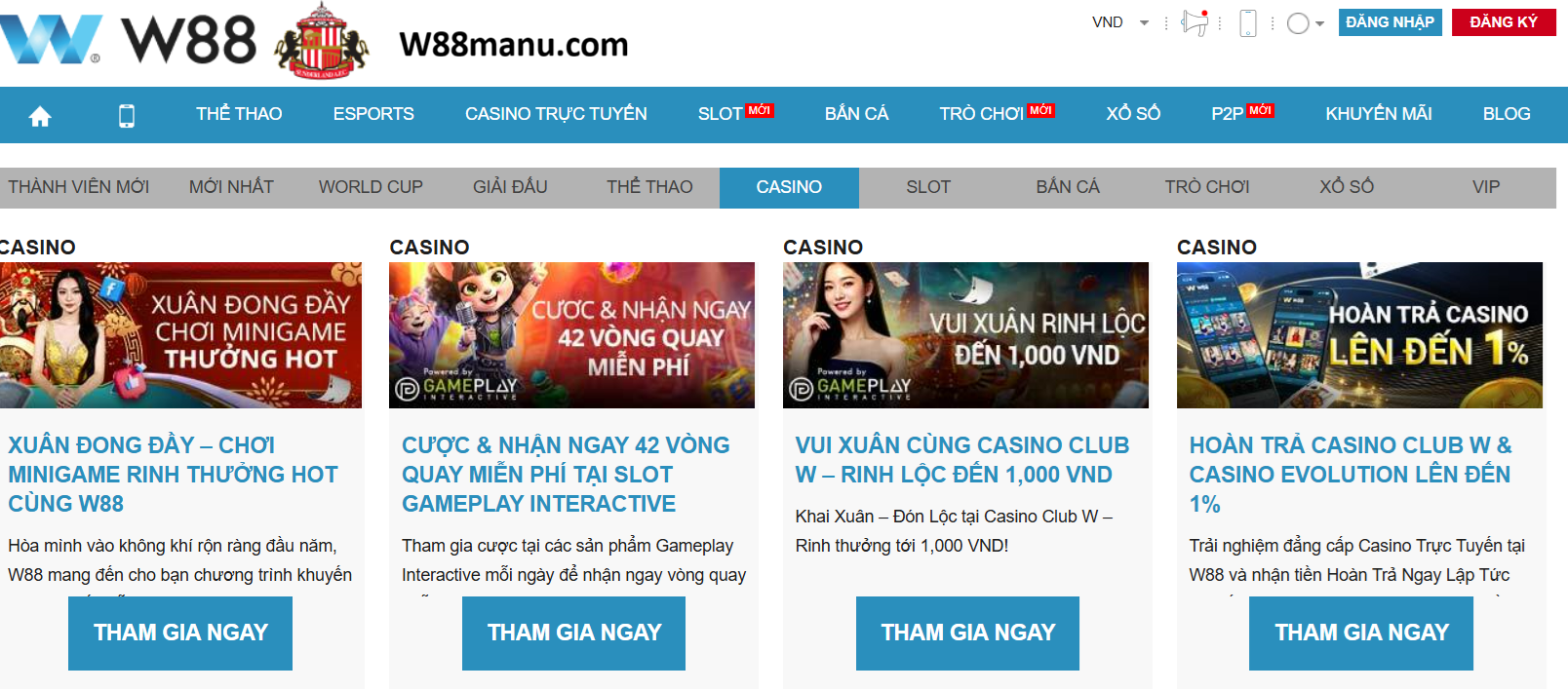 W88 Khuyến mãi cập nhật liên tục tại w88